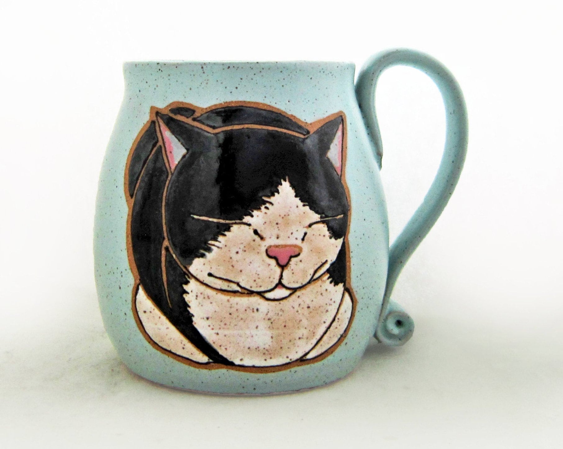 Tuxedo Cat Mug Custom Pet Portrait Valentines Cadeau Chien Coffee Tasse Personnalisée Mère Maman Pap