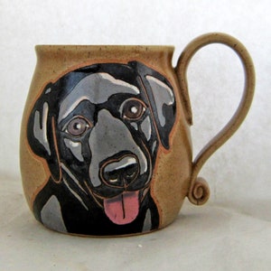 Black Lab Mug, portrait mug, Birthday gift, Labrador mug, Black dog mug, custom coffee dog mug, pet custom mug, dog mug personalized13 oz image 7