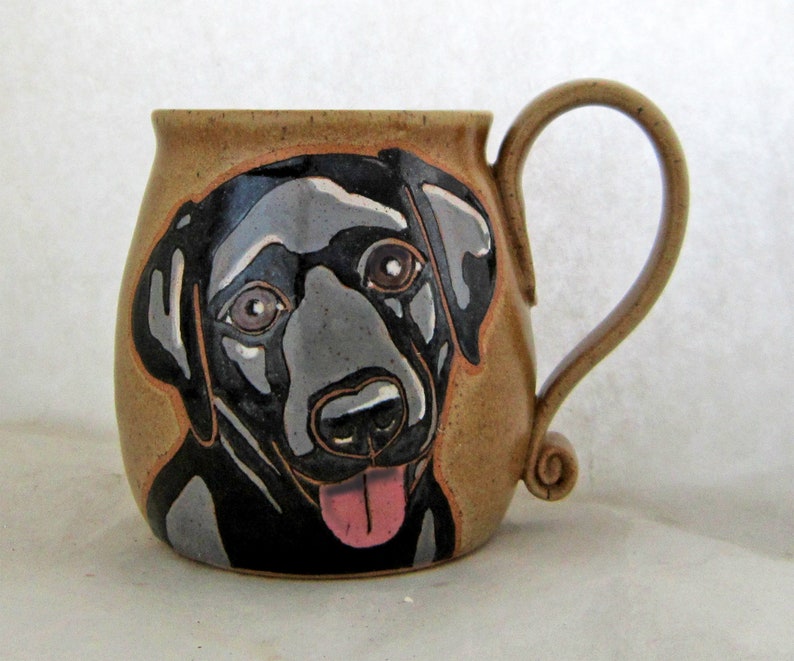 Black Lab Mug, portrait mug, Birthday gift, Labrador mug, Black dog mug, custom coffee dog mug, pet custom mug, dog mug personalized13 oz image 7