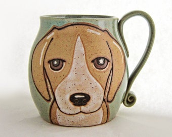 Birthday gift Custom Beagle Mug Dog Pet Coffee Mug Cup Personalized Mother Mom Dad Gift Idea Mugs Dog Lover Gift For Her Hand Painted