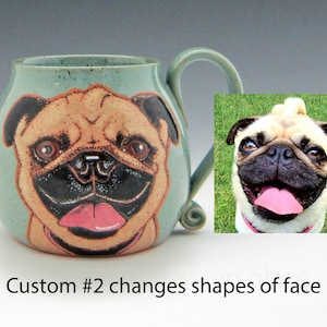 Pug Mug Custom Pet Portrait Mug Dog Pet Coffee Mug Cup Personalized Mother Mom Dad Gift Idea Mugs Dog Lover Gift For Her Hand Painted 13 oz image 4