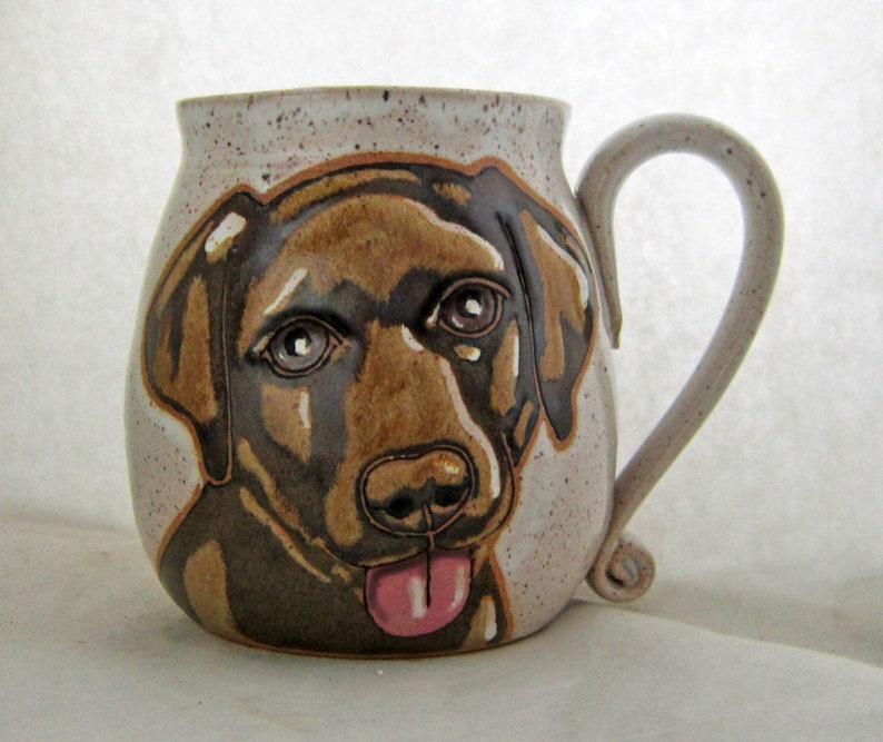 Black Lab Mug, portrait mug, Birthday gift, Labrador mug, Black dog mug, custom coffee dog mug, pet custom mug, dog mug personalized13 oz image 3