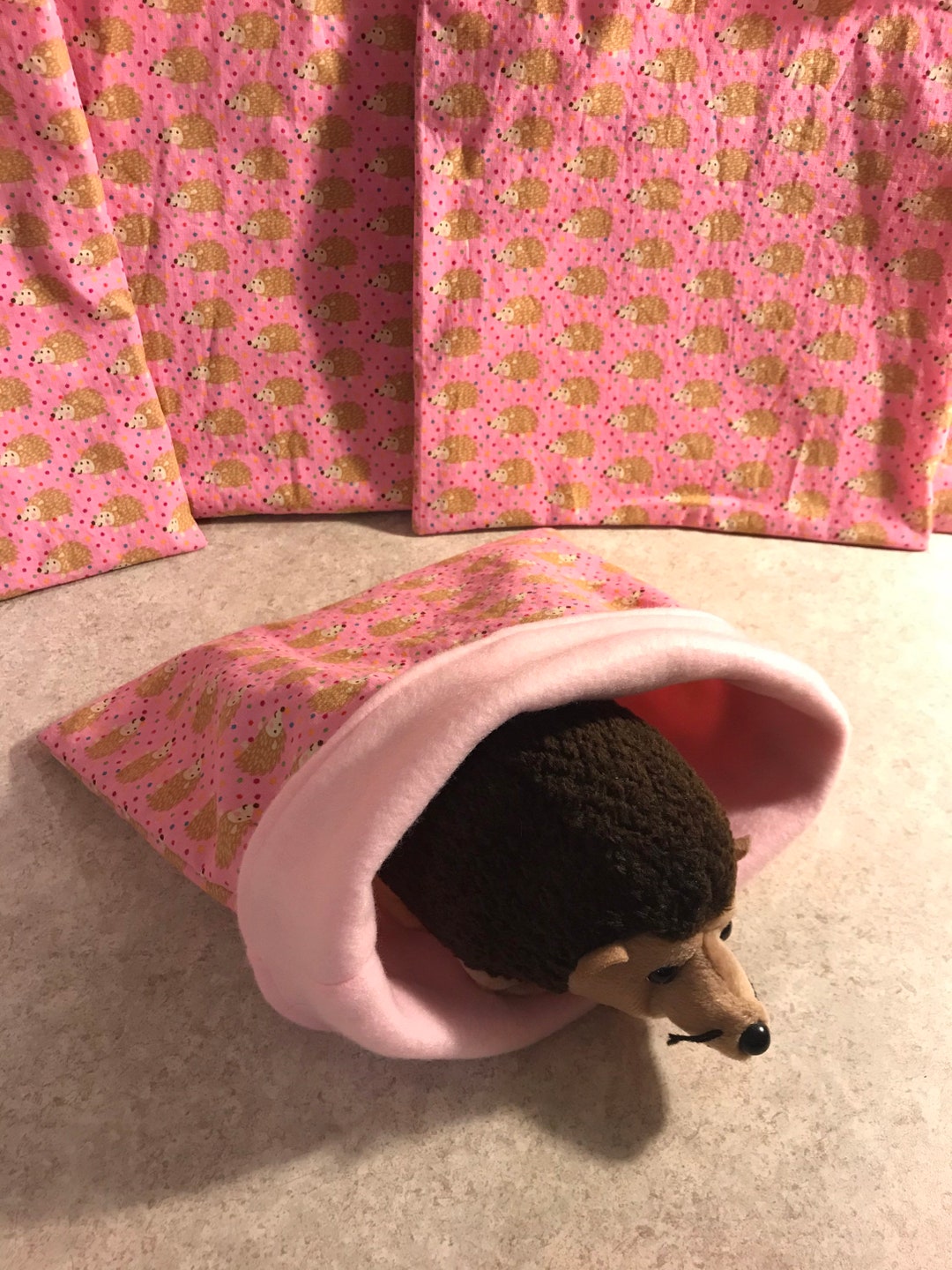 Pink Cotton Hedgehogs Snuggle Sack for Hedgehogs Rats Guinea Pigs and