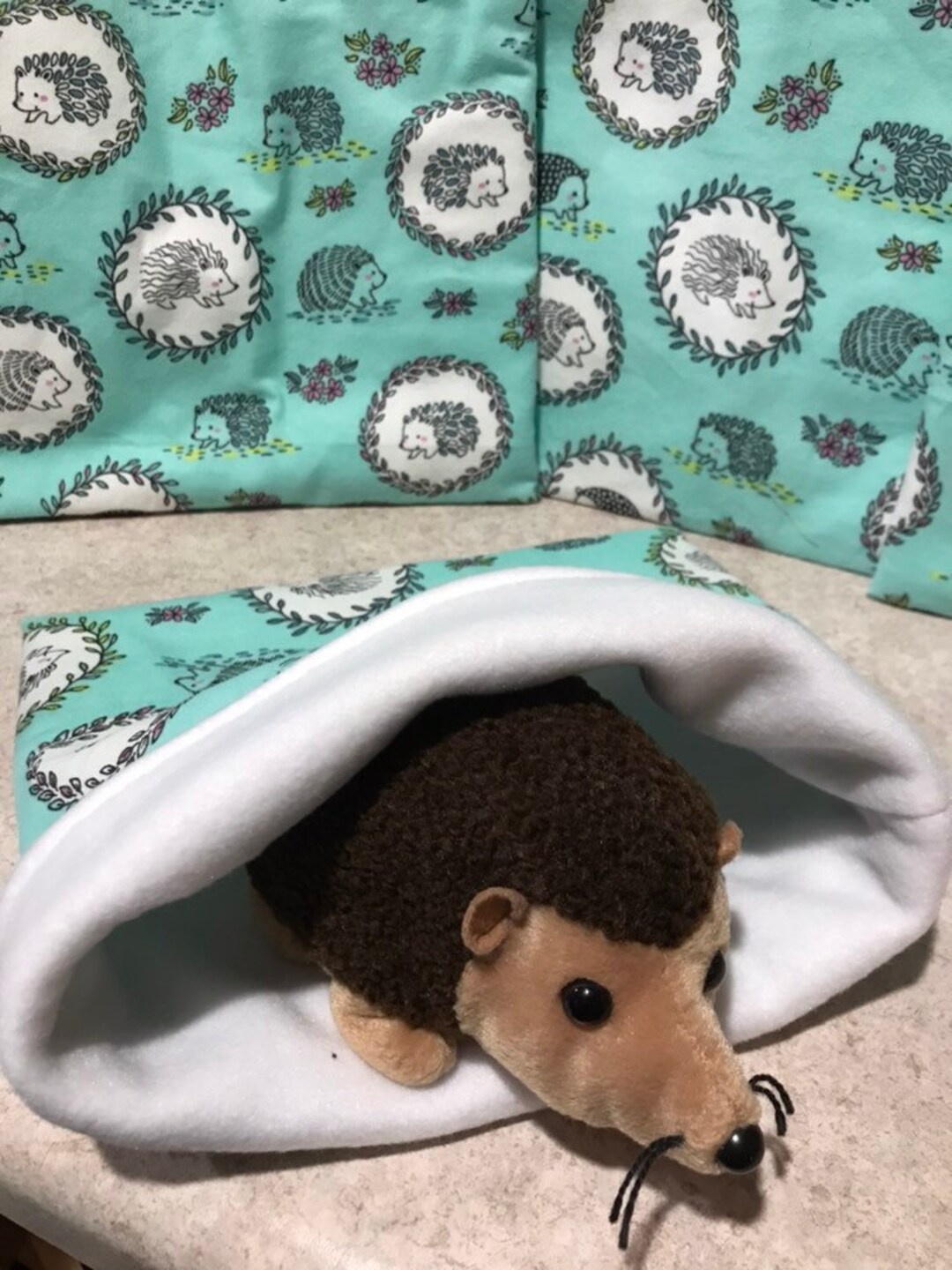 Aqua Cotton Hedgehogs Snuggle Sack for Hedgehogs Rats Etsy