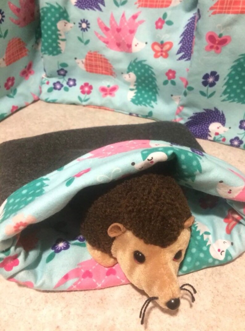 Light blue hedgehog cotton snuggle sack for hedgehogs rats Etsy
