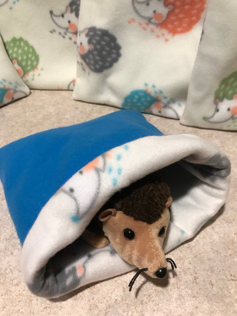 Hedgehogs on cream snuggle sack for hedgehogs rats Etsy