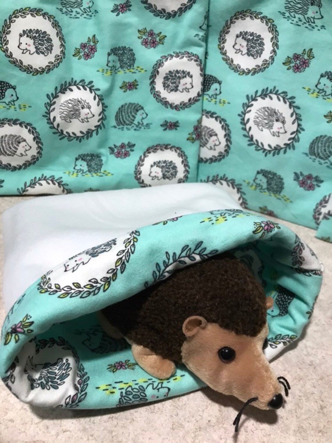 Aqua Cotton Hedgehogs Snuggle Sack for Hedgehogs Rats Etsy