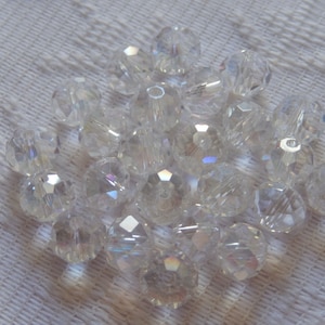 24 Crystal Clear AB Gefacetteerde Rondelle Crystal Kralen 8mm x 6mm