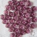 25 Grape Purple AmethystTransparent Round Disc Czech Glass Beads 6mm