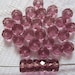 25 Medium Amethyst Purple Transparent Faceted Disc Czech Glass Beads 6mm