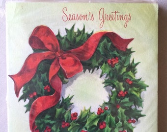 Vintage Season's Greetings Christmas Cards, Hallmark Cards, Package of 10