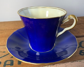 Vintage Blue Teacup, Adderley Bone China