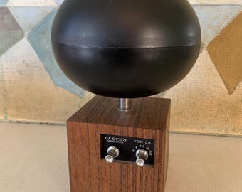 Vintage Lloyd's Yorick Desk Radio, 1960s Space Age Wood Veneer, Original Box