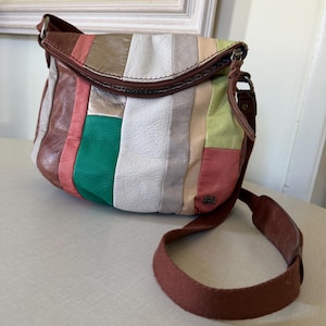 Vintage Purse, The Sak Crossbody, Summer Patchwork, Leather