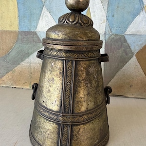 Tibetan Pot, Vintage Copper &Tin, Yak Butter Container
