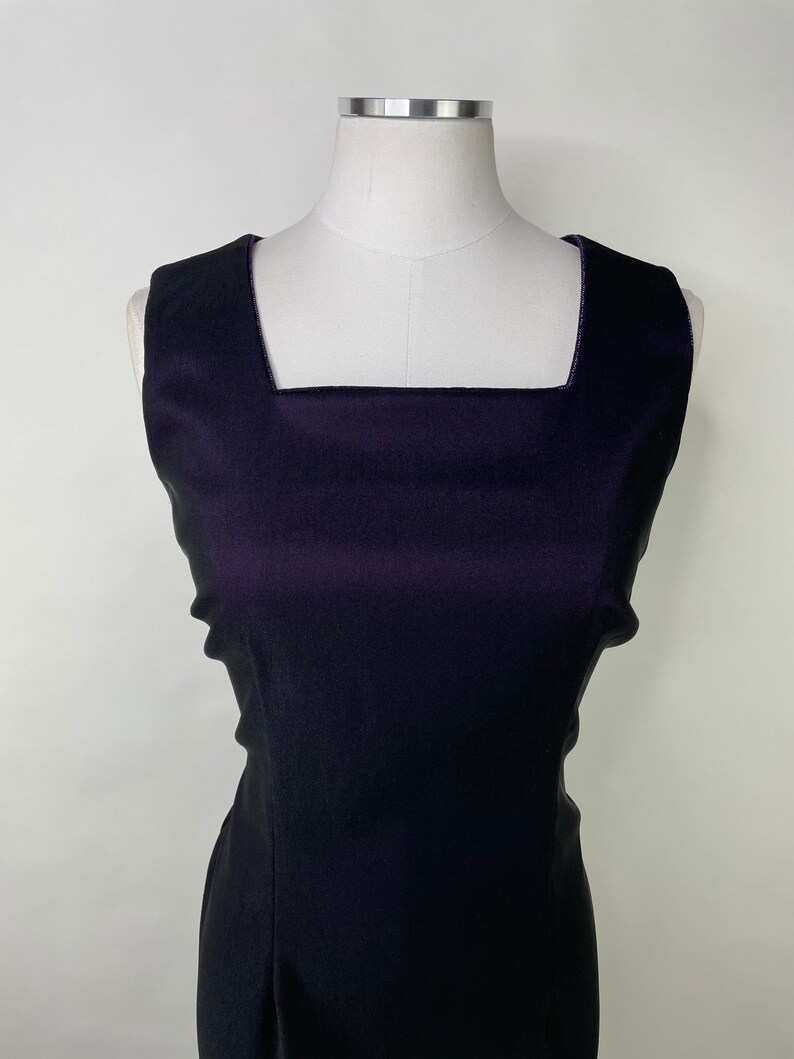 Vintage 1990's Y2K Spacey Purple Mini Vestido con Tela Brillante de CDC Tamaño Medio / Traje, Alien, Clueless, Spice Girl, Baby, Posh, Victoria imagen 5