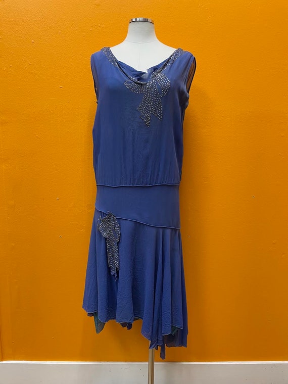 1920s Authentic Original Flapper Dress in Muted S… - image 2