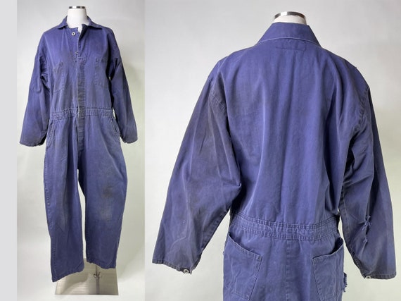 1970-1980 Naturalmente indossato in tuta da meccanico da uomo blu navy di  WearGuard Med / HALLOWEEN Uccide Michael Myers, Lavoro, Spavento, Spook,  Haunt -  Italia