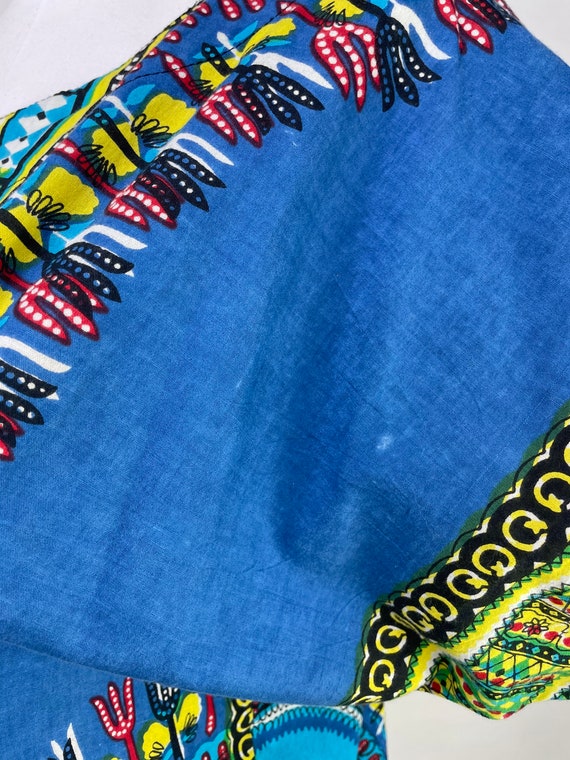 Vintage 1990s Blue Vibrant Dashiki by Funky Peopl… - image 8