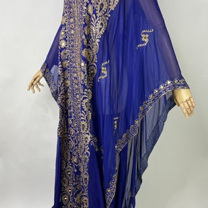 Timeless 1930s-1970s Traditional Middle Eastern Caftan in Sheer Royal ...
