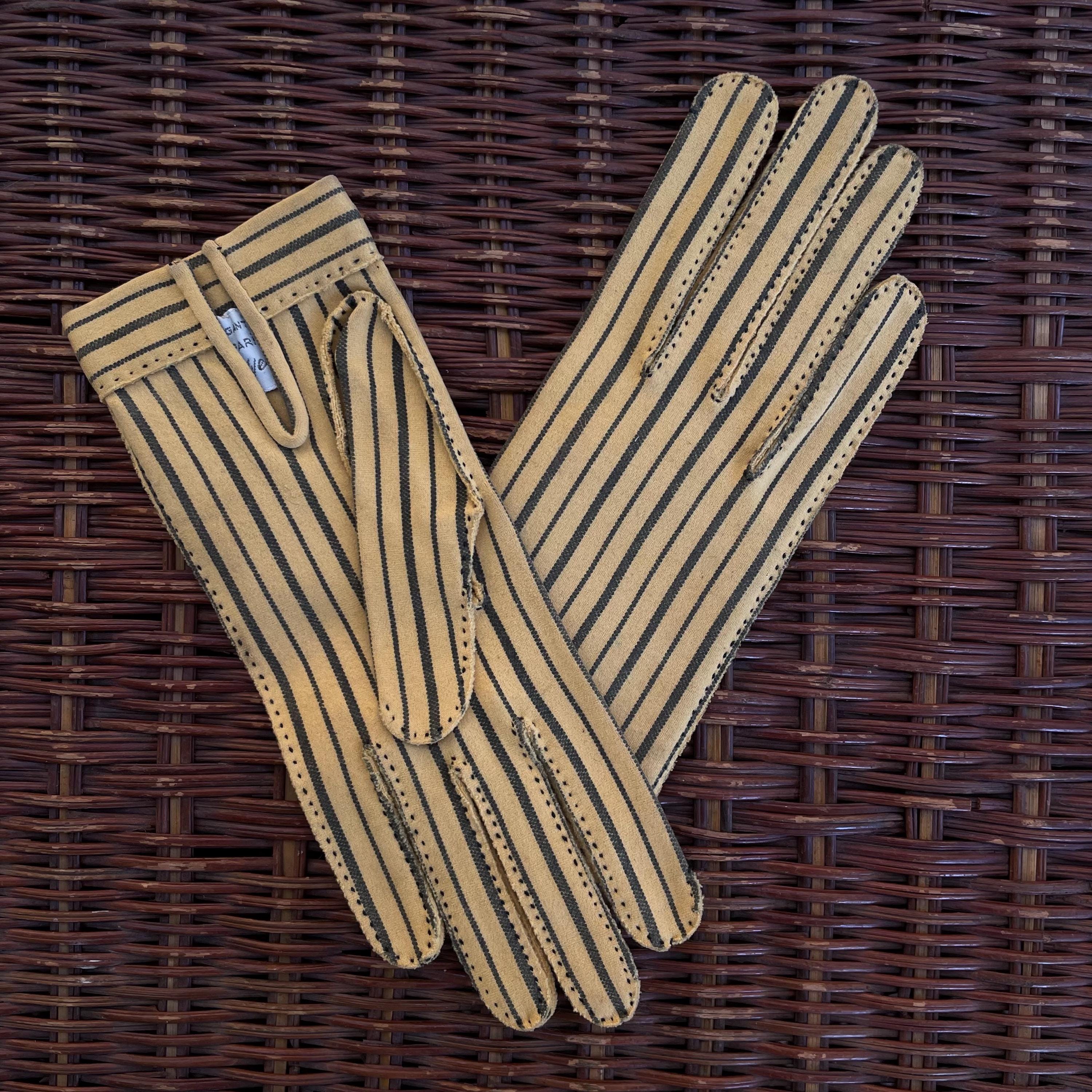 1950s Le Gant Hermes, Wear-right Gloves Striped Yellow & Gray Vintage, Butterscotch, Funky, Unique, Rare, Designer, NWT, Unworn, Couture - Etsy 1950s Le Gant Hermes, Wear-right Gloves Striped Yellow & Gray Vintage, Butterscotch, Funky, Unique, Rare, Designer, NWT, Unworn, Couture - Etsy