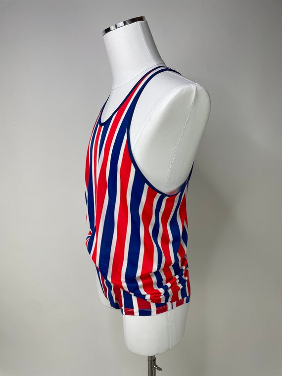 1970s-1980s 2 Piece Red White & Blue Striped Athl… - image 4