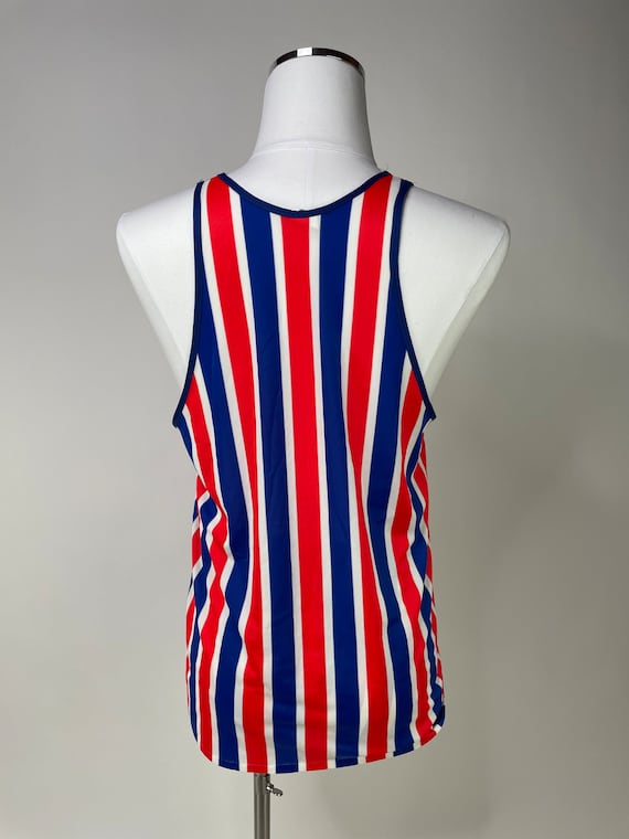 Vintage 70s 80s Red White & Blue Striped Short Sleeved Top 8 10