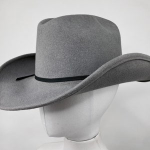 Dark Gray Cowboy Hat Faux Felt Cowboy 