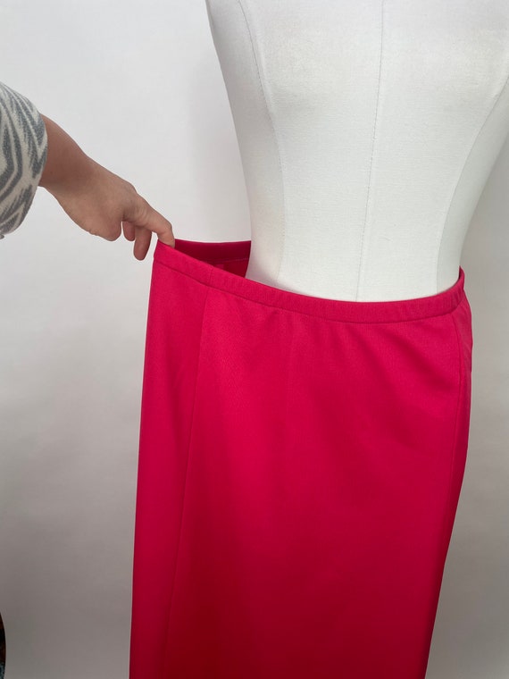 1960s-1970s Hot Pink Two Piece Set w A Line Maxi … - image 4