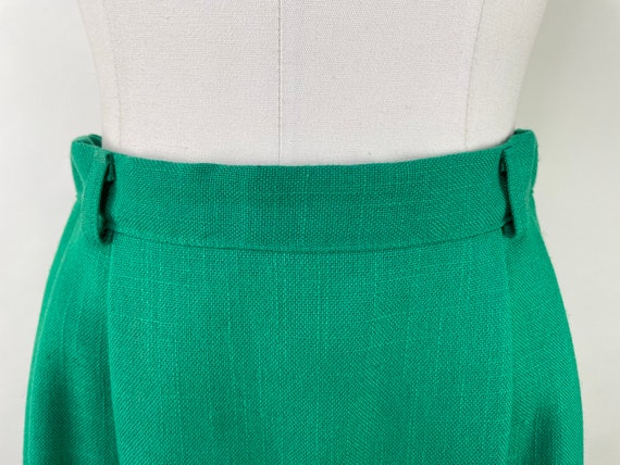 Vintage 80s Kelly Green High Waist Business A Lin… - image 6