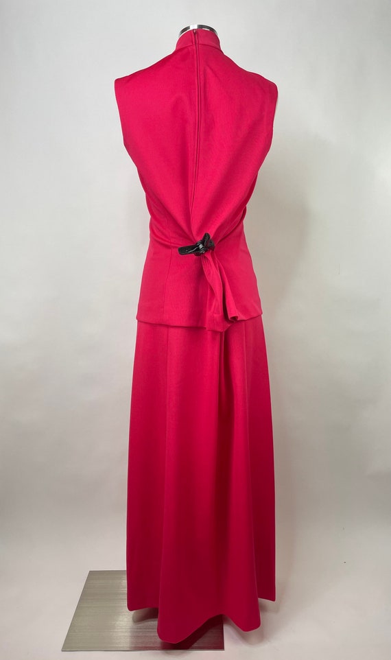 1960s-1970s Hot Pink Two Piece Set w A Line Maxi … - image 7