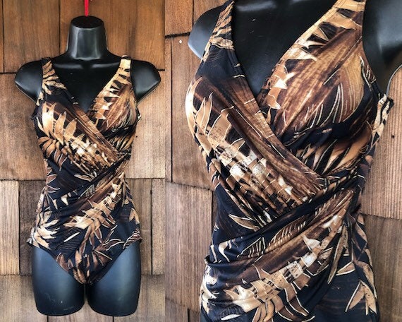 Size S Vintage 1990's 'Miraclesuit' Small Black Br