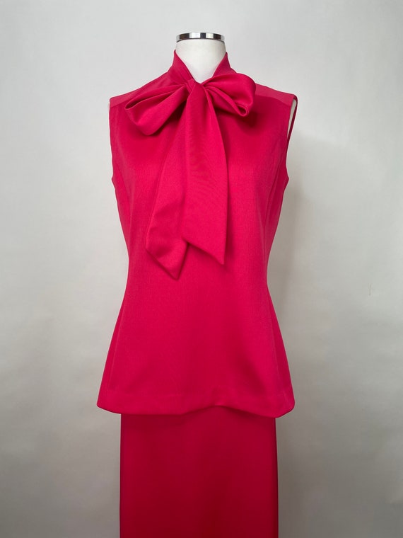 1960s-1970s Hot Pink Two Piece Set w A Line Maxi … - image 8