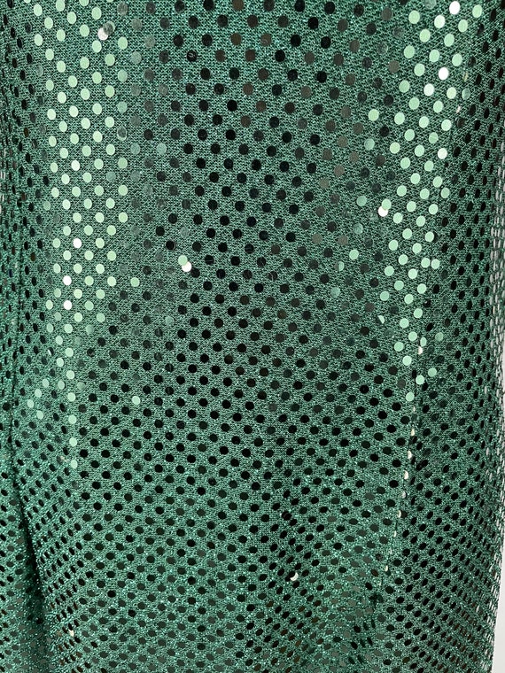 Vintage 80s-90s Form Fitting Dark Forest Green Se… - image 9