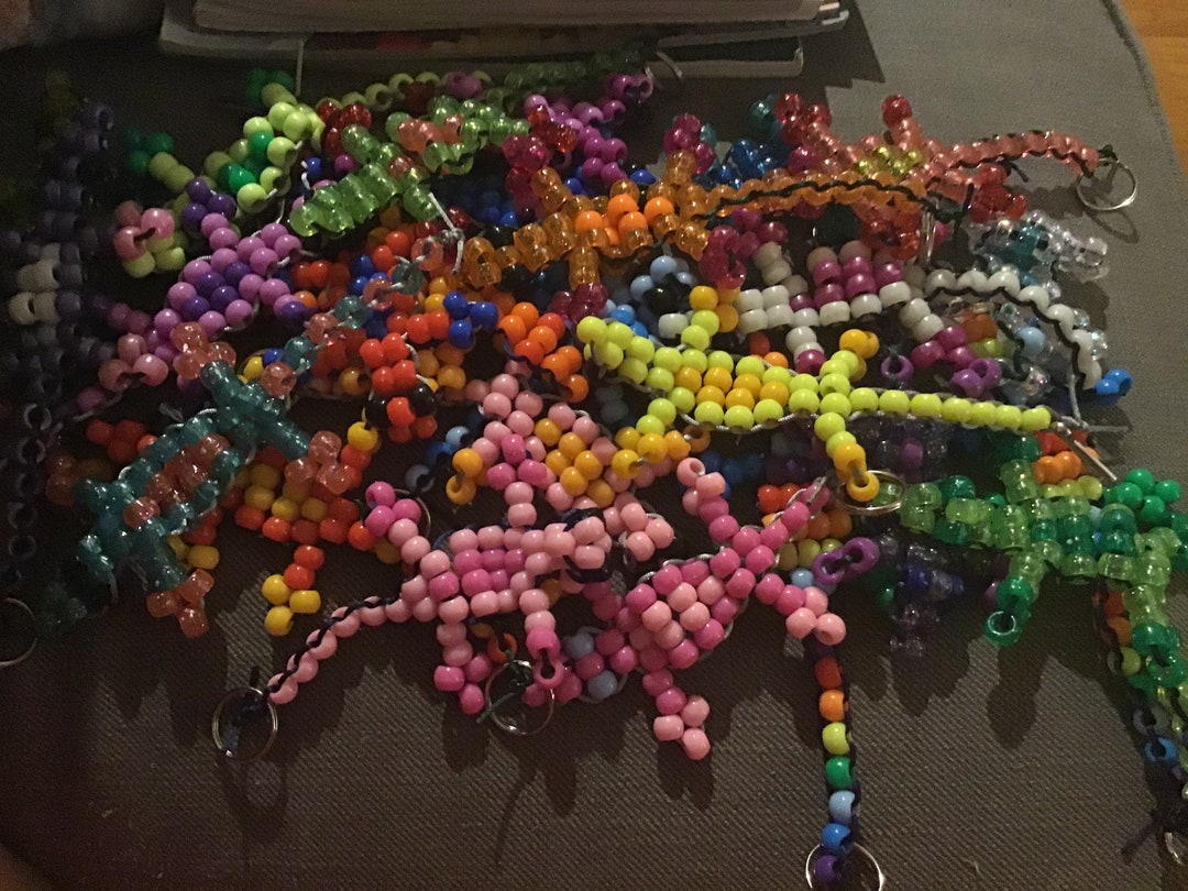 Beaded Lizard Keychain Etsy