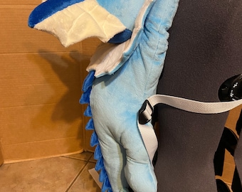 Mochila de zorro de agua azul hecha a medida