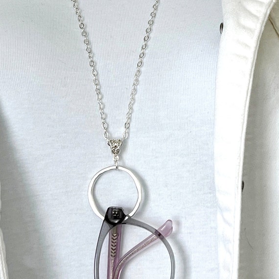 Eyeglass Necklace | Fine Quality Faceted Garnet | RENEE'S READERS