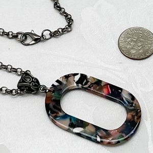 Eyeglass Loop Necklace Chain, Multi color Acetate Ring Glasses Necklace, Sunglasses Chain, Reading Glasses Chain, Eyeglass Lanyard, Gift Box