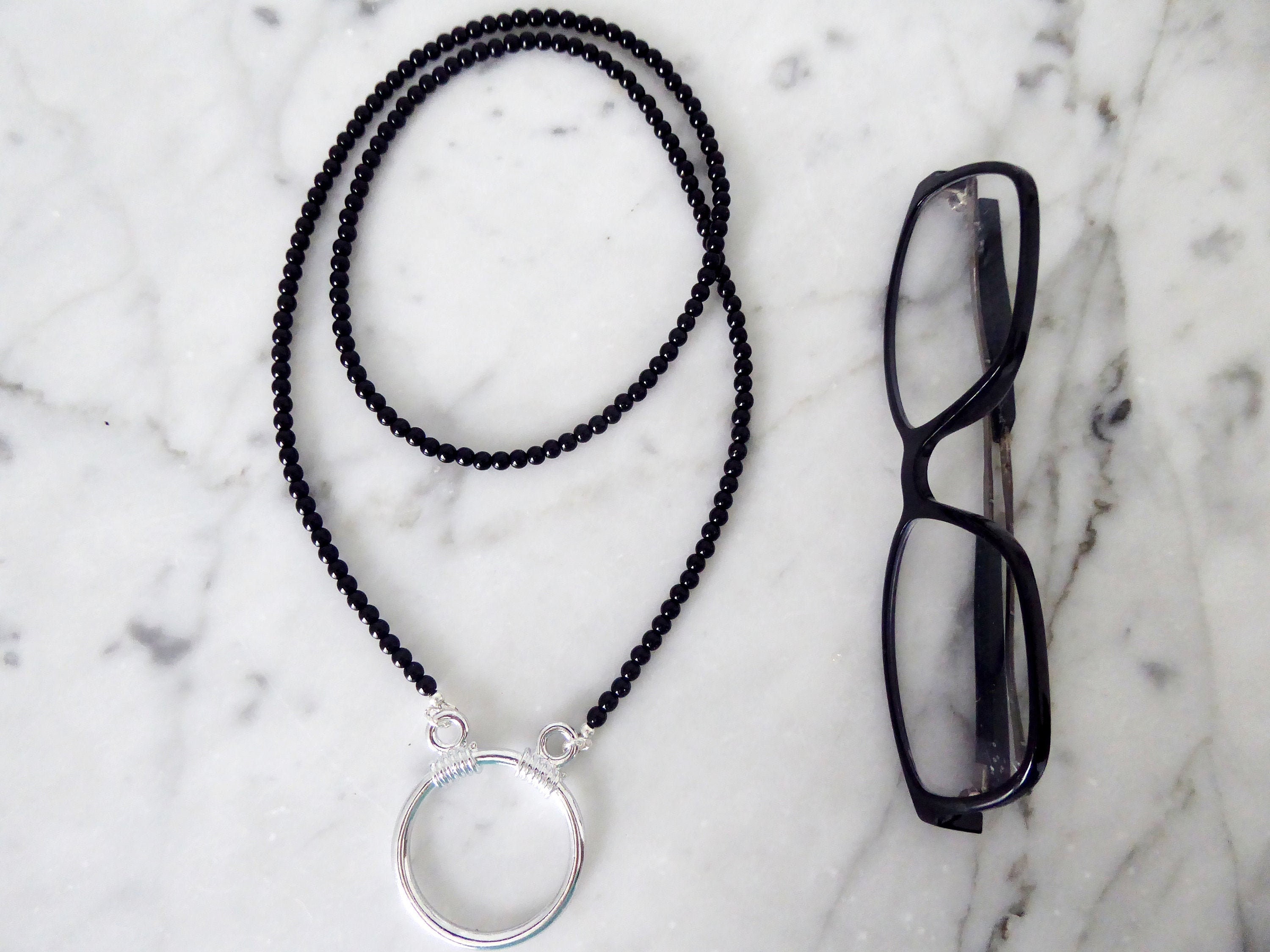 Eyeglasses Loop Necklace Eyeglass Necklace w Loop Glasses Etsy