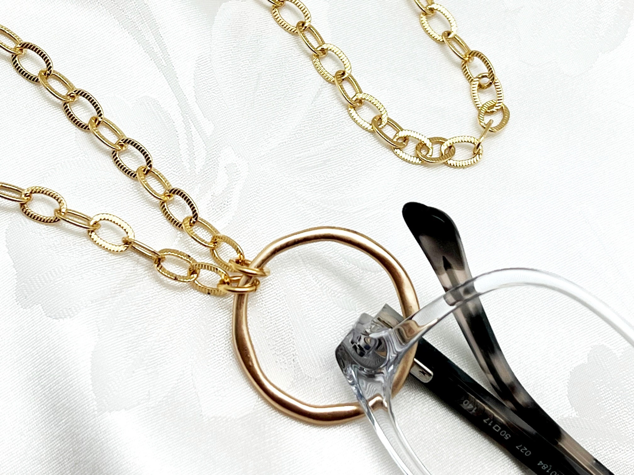 Gold Chain Eyeglass Holder Necklace, Eyeglass Chain, Eyeglass Loop Necklace, Reading Glasses Holder, Sunglasses Lanyard, Glasses Chain
