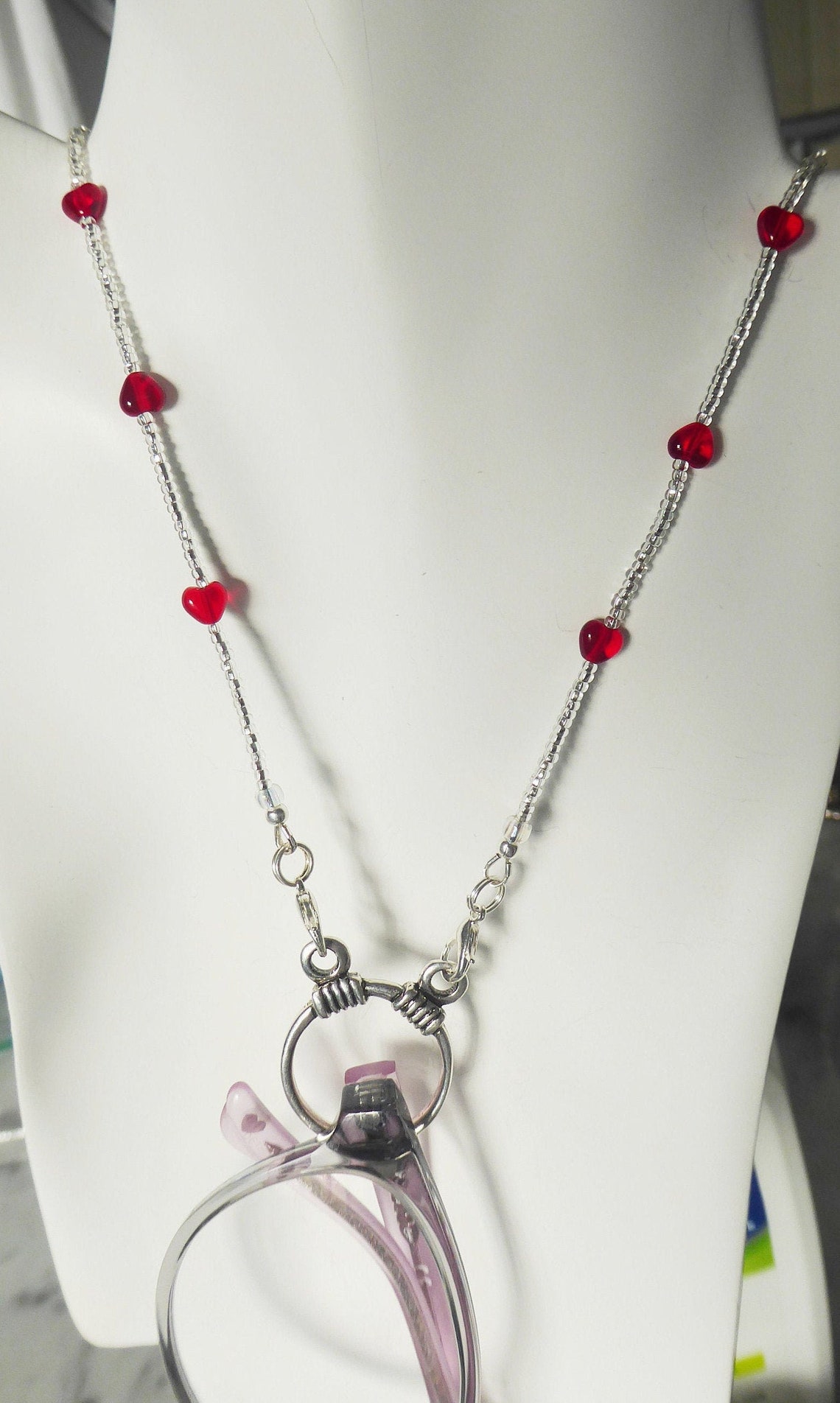 Eyeglass Loop Necklace Reading Glasses Chain Necklace w Etsy