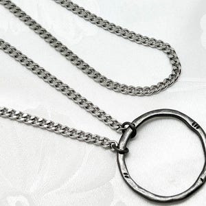 Stainless Steel Eyeglass Loop Chain, Reading Glasses Holder Chain, Unisex and Men&#39;s Eyeglass Lanyard, Eyeglass Ring Necklace, Mixed Metal