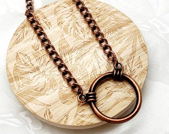 Copper Eyeglass Holder Necklace: Unisex Reading Glasses Chain Lanyard