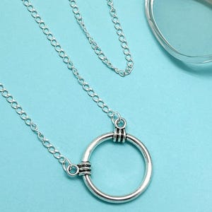 Silver Eyeglass Loop Necklace, Glasses Holder Necklace, Reading Glasses, Sunglasses Lanyard, Unisex Glasses Necklace, Eyeglass Chain