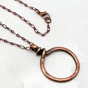 Copper Eyeglass Loop Necklace, Glasses Ring Chain, Sunglasses Lanyard, Eyeglass Holder Chain, Reading Glasses Chain, Eyewear Accessory Gift