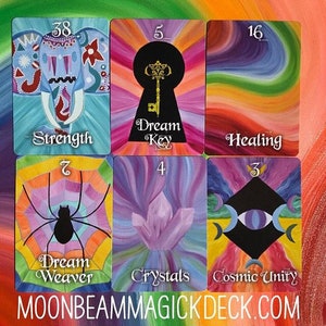 Moonbeam Magick Oracle Card Deck SIGNED rainbow GIFT divination tarot psychic witchy artist Sapphire Moonbeam image 2