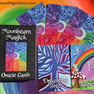 Moonbeam Magick Oracle Card Deck SIGNED rainbow GIFT divination tarot psychic witchy artist Sapphire Moonbeam image 1