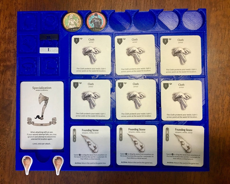 3D Printed Kingdom Death Monster KDM Gear Grid With Wound Etsy