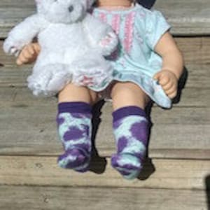 Poppy Swirl Doll Socks - PDF Sewing Pattern