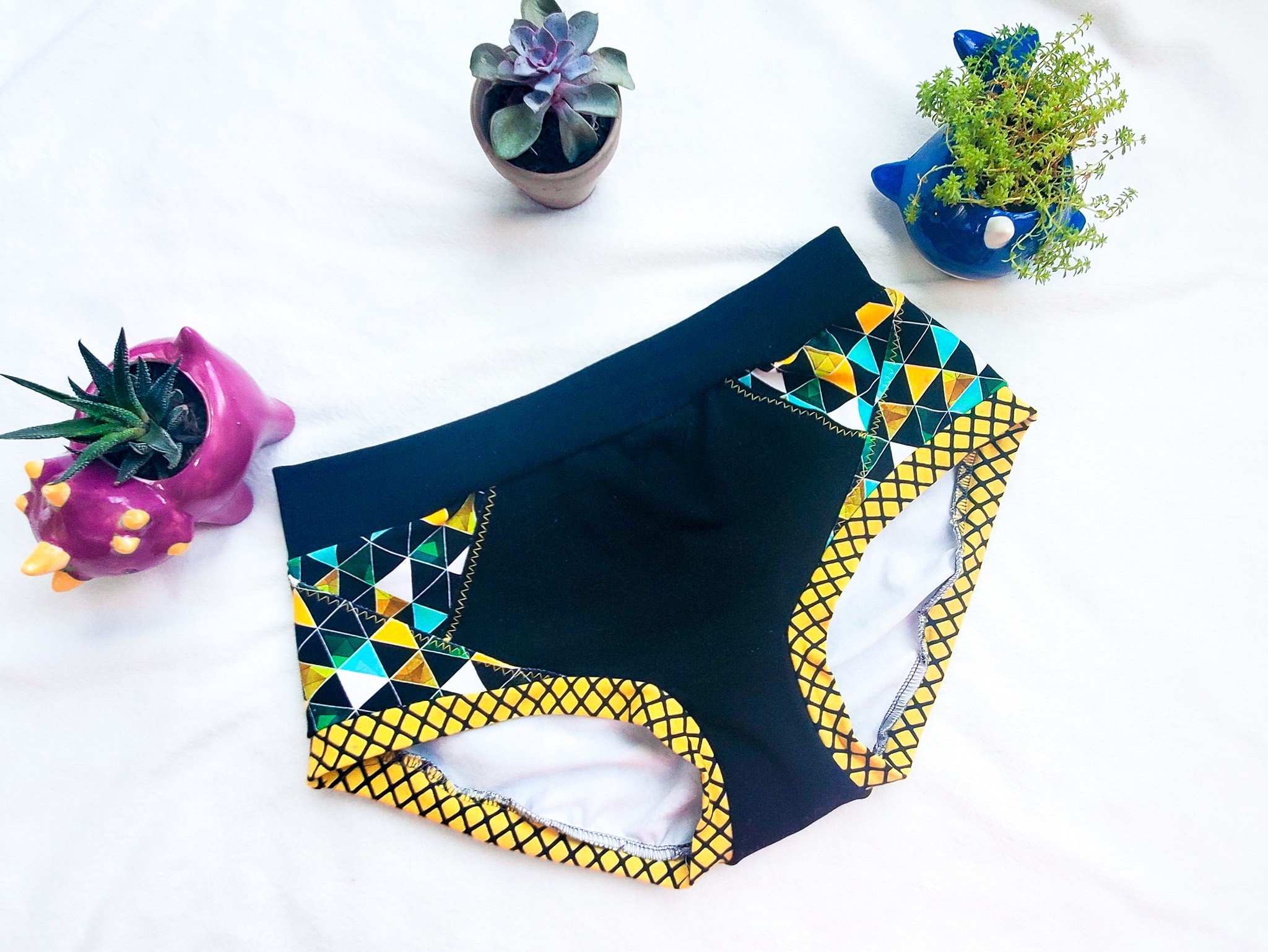 The Colorblocked ADD ON - Mentionables {Underwear} - PDF Sewing Pattern